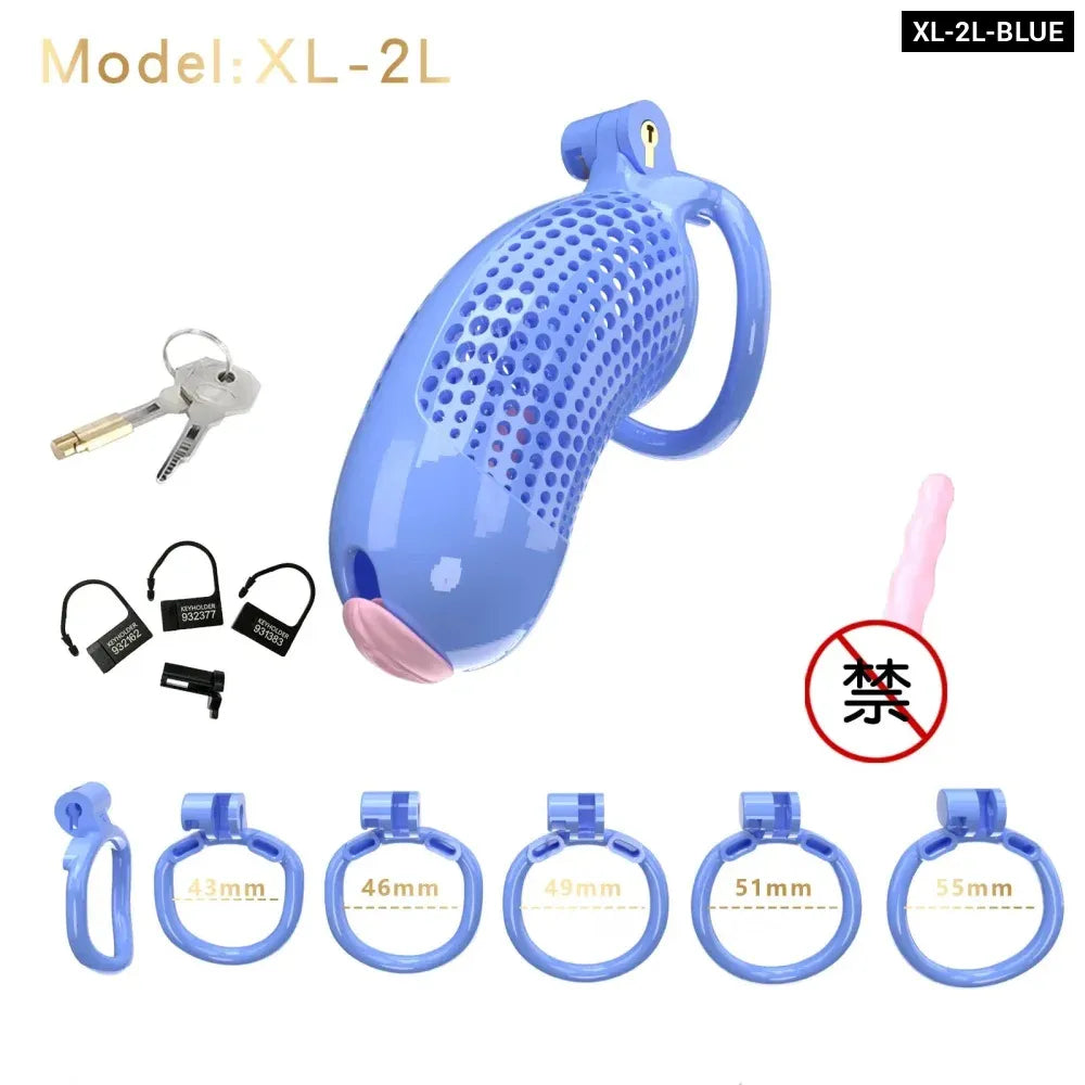 Large Male Chastity Cage Lightweight Plastic Cock Cage for Men for Bdsm-8