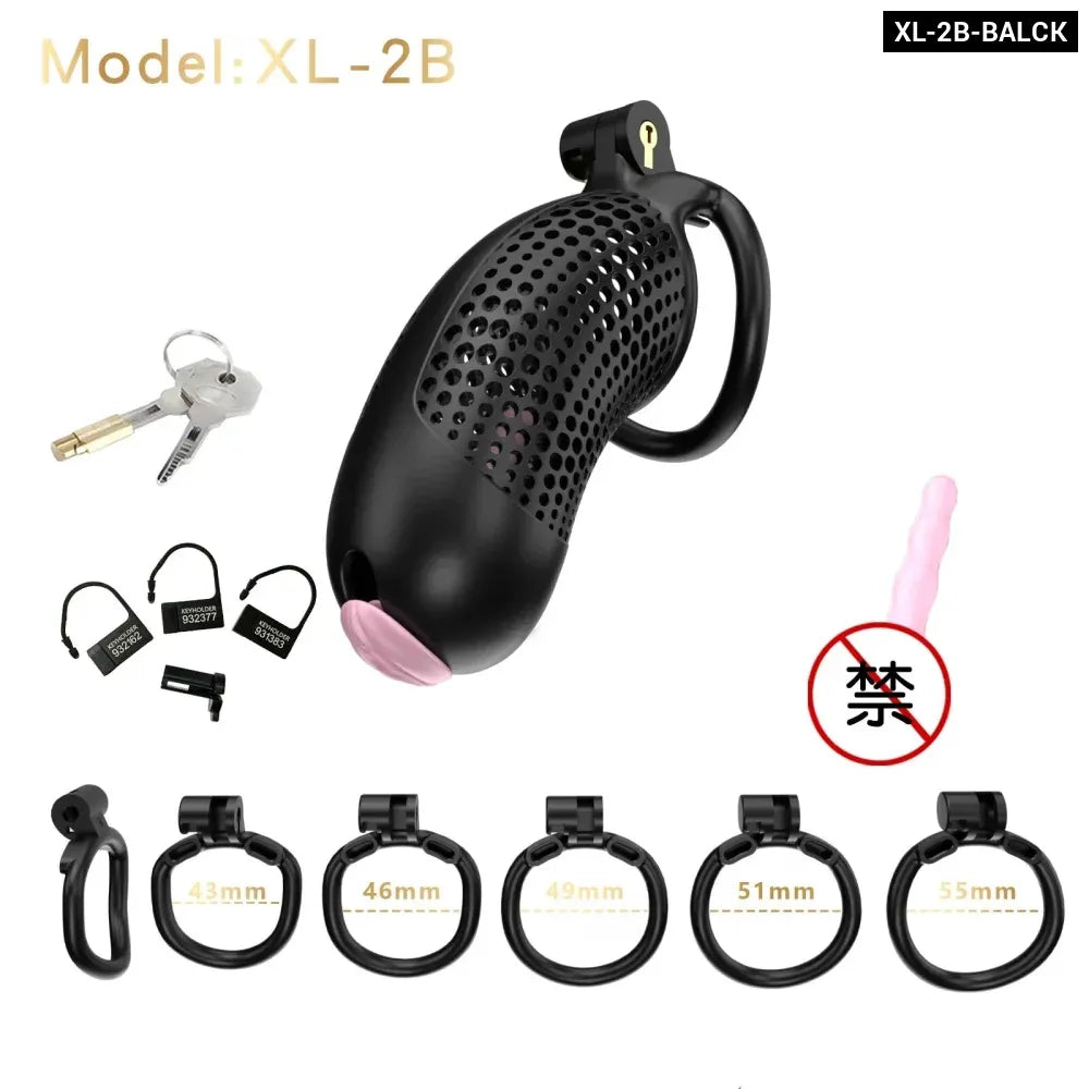 Large Male Chastity Cage Lightweight Plastic Cock Cage for Men for Bdsm-12