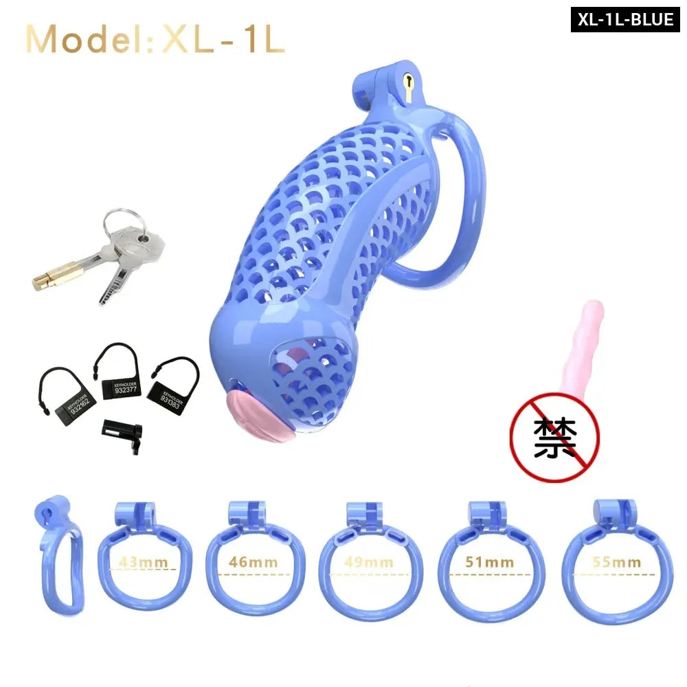 Large Male Chastity Cage Lightweight Plastic Cock Cage for Men for Bdsm-7