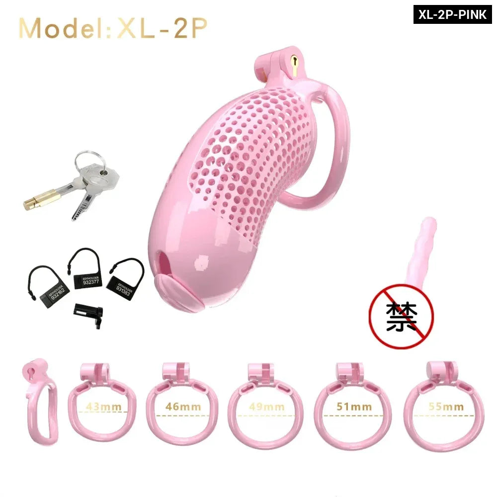 Large Male Chastity Cage Lightweight Plastic Cock Cage for Men for Bdsm-10