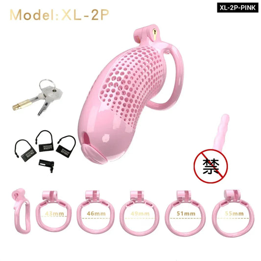 Large Male Chastity Cage Lightweight Plastic Cock Cage for Men for Bdsm-10