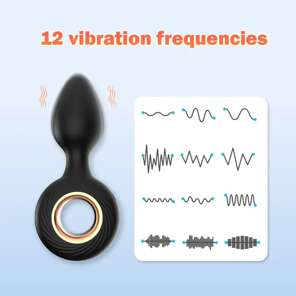 Silicone Anal Plug for Couples Vibrating Prostate Massager-2