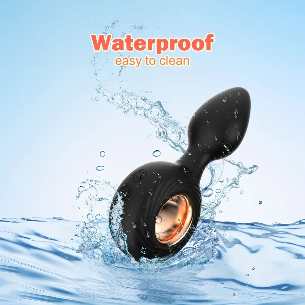 Silicone Anal Plug for Couples Vibrating Prostate Massager-4